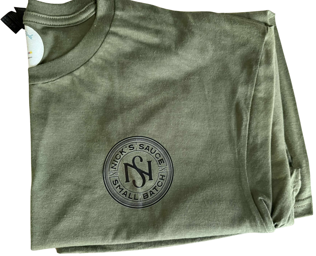 Nick’s Sauce Small-Batch Logo T-Shirt – Military Green Edition
